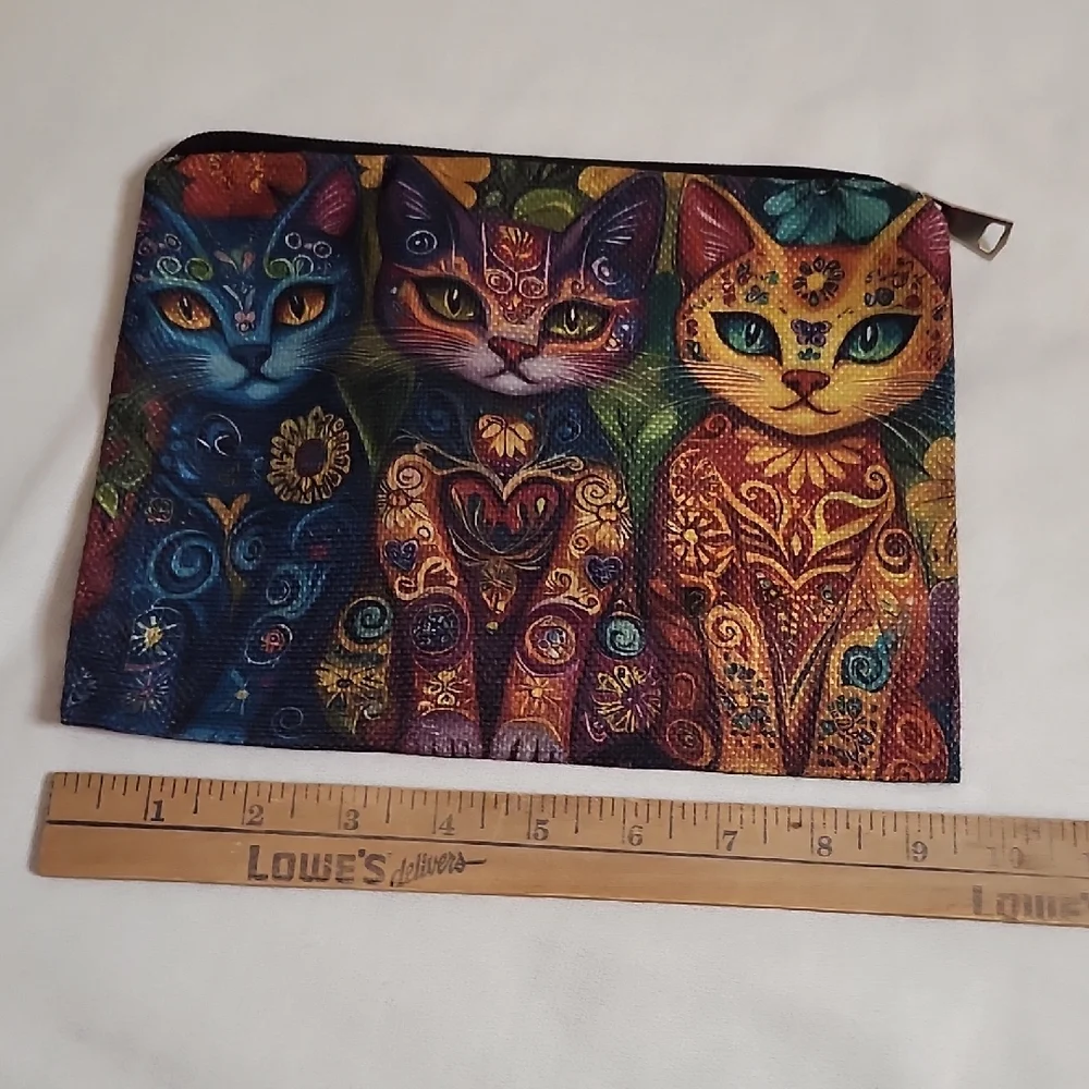 Hello 3am Forever Plush Sleepy Cat Crossbody Purse with Cat Pouch